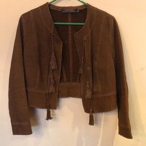 Ralph Lauren leather tassel jacket